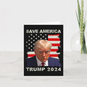Carte Amérique Libérez Trump Mug Shot 2024 drapeau améri