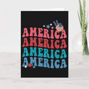 Carte Amérique Patriotique 4 juillet Fête de l'indépenda