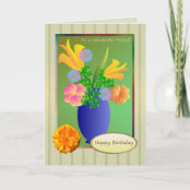 Carte D Anniversaire Exotique De Fleurs Zazzle Fr