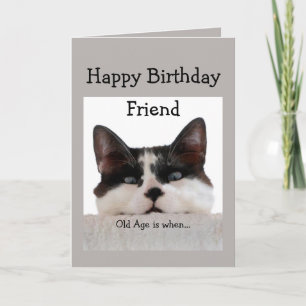 Carte Ami Anniversaire Vieillesse sur la colline, Humour
