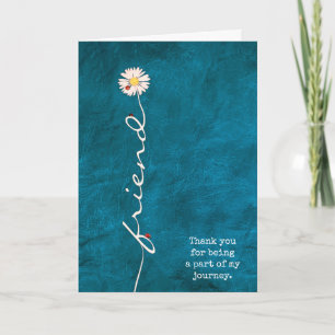 Carte Ami Daisy avec Ladybugs