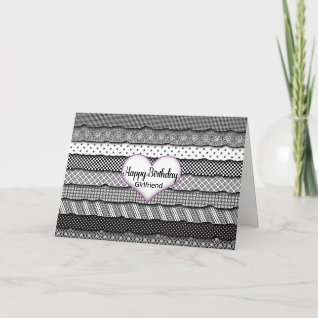 Carte Ami d'anniversaire - Couches de rouffles et le coe (Devant)