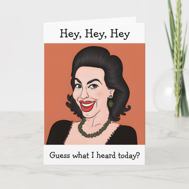 Carte Ami drôle Gossiping | Maintenir le contact (Devant)