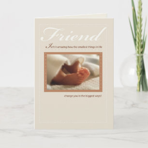 Carte Ami Félicitations Nouveau Pieds bébé