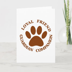 Carte Ami Fidèle Patte de Chien