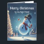 Carte Ami Happy Snowman Hot Chocolate Noël<br><div class="desc">Joli Snowman Hot Chocolate Noël pour votre ami</div>