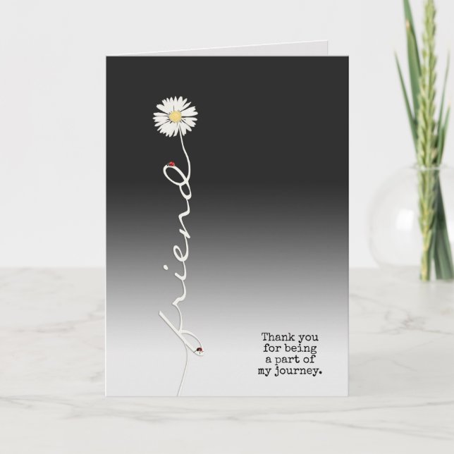 Carte Ami Merci avec Ladybugs (Devant)