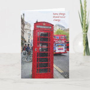 CARTE AMI SPÉCIAL SYMBOLIQUE DE TÉLÉPHONE ROUGE ANNIVERS