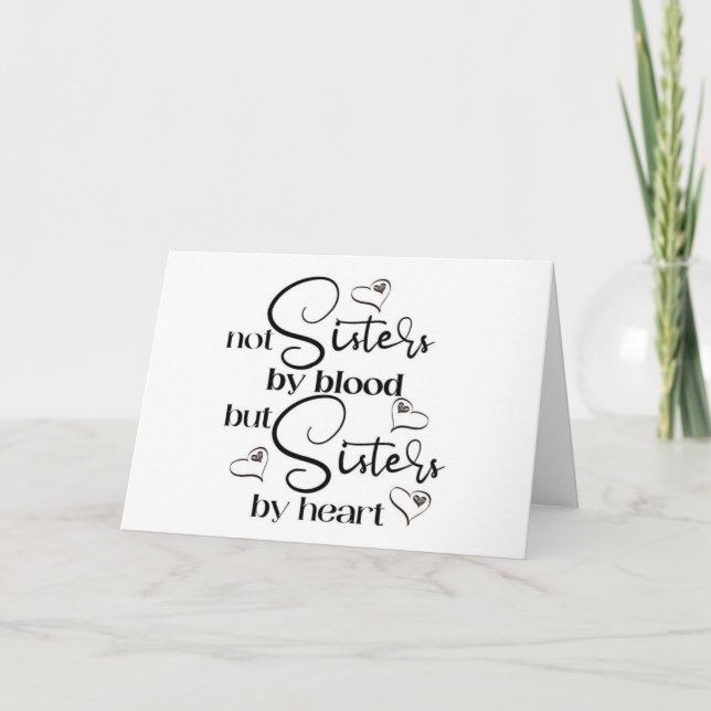 CARTE AMIE ET MA SOEUR PAR LE COEUR POUR TOUJOURS ANNIVE (Devant)