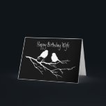 Carte Amie spéciale d'épouse de joyeux anniversaire,<br><div class="desc">Épouse de joyeux anniversaire et ami spécial,  deux oiseaux causant entre eux.</div>