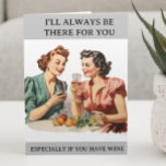 Carte Amies du vin drôle Humour Rétro femme de ménage<br><div class="desc">Cette conception peut être personnalisée par l'option Modifier la conception. Vous pouvez avoir de faux éléments de transfert d'autres éléments. Contactez-moi à l'adresse colorflowcreations@gmail.com ou utilisez l'option conversation en haut de la page si vous souhaitez avoir cette conception sur un autre produit ou avez besoin d'aide. Voir d'autres de mes...</div>