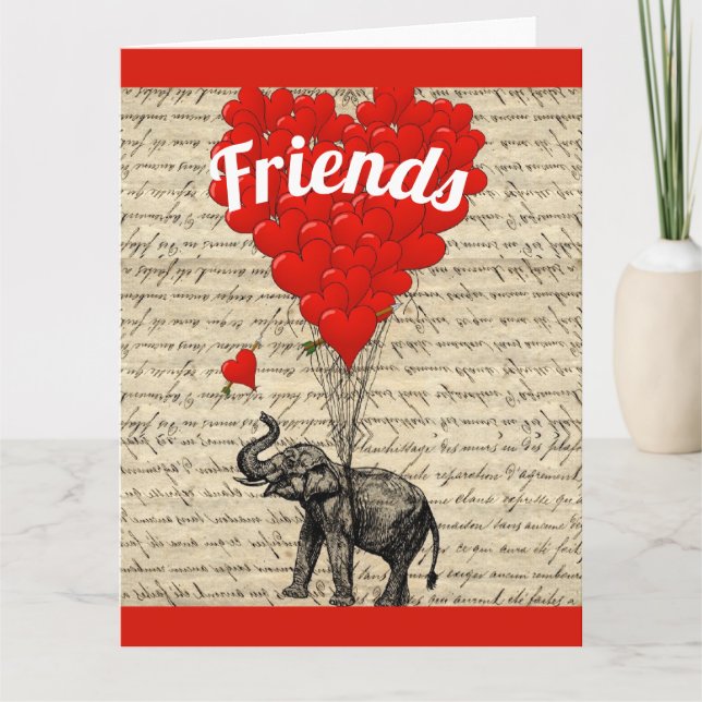 Carte Amis amoureux Valentines romantiques (Devant)