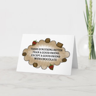 Carte Amis Au Chocolat