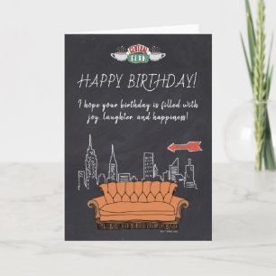 Carte AMIS™ Central Perk Chalkboard Anniversaire