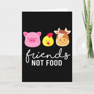 Carte Amis Cochon Poulet Vache Pas Nourriture Bio Légume