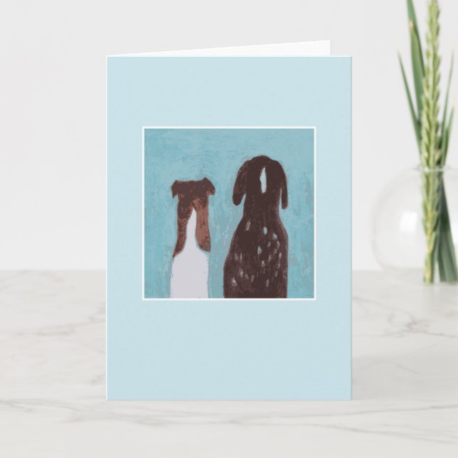 Carte Amis de chien - bleu (Devant)