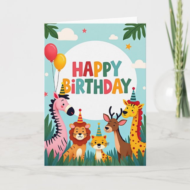 Carte Amis de la Jungle Joyeux (Devant)