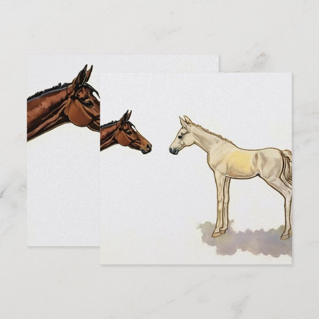 Carte "Amis du poulain" par Esorada (Devant / Derrière)