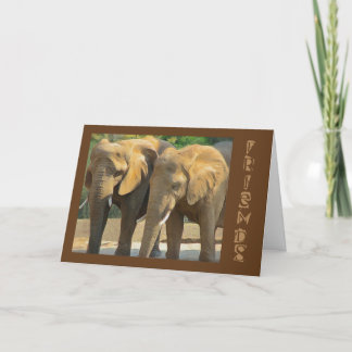 Carte Amis éléphants pour toujours