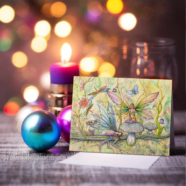Carte Amis Fées Illustration Fantastique Mignonne (Créateur téléchargé)