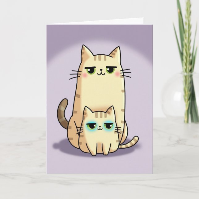 Carte Amis félins rayés (Devant)