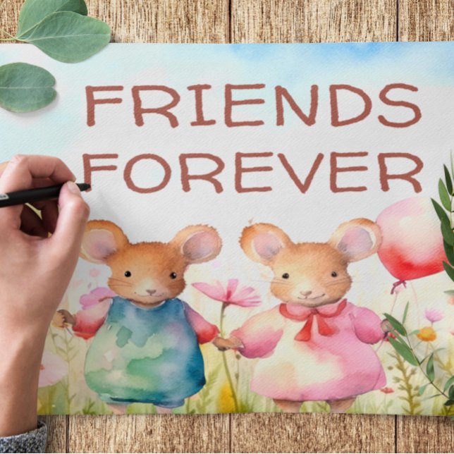 CARTE AMIS FOREVER MOUSE COUPLE VALENTINE (Créateur téléchargé)