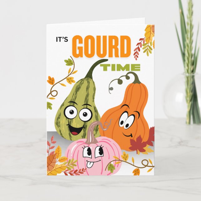 Carte Amis Friendsgiving Gourd Vibrations (Devant)
