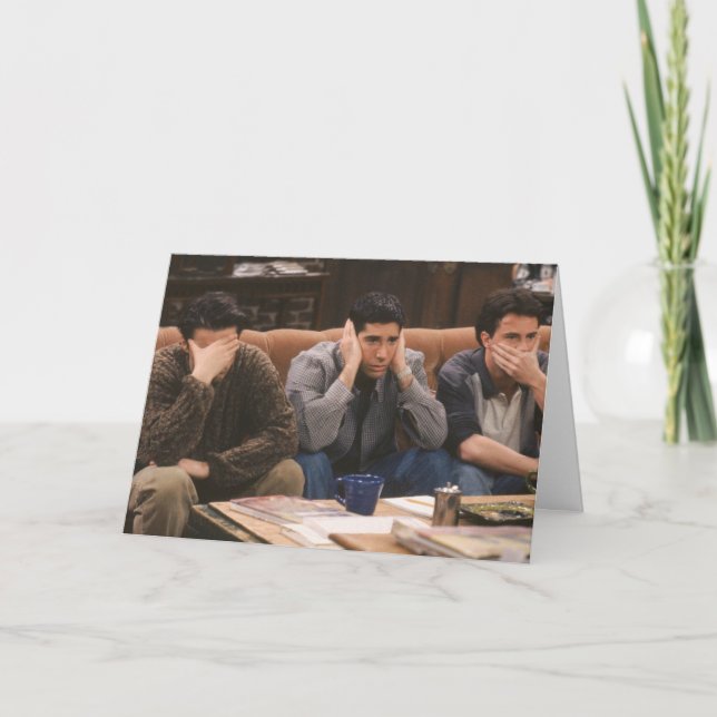 Carte AMIS™| Joey, Ross et Chandler sur le canapé (Devant)
