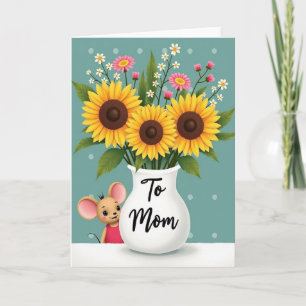 Carte Amis Tournesols et Souris