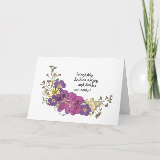 Carte Amitié disant (Devant)