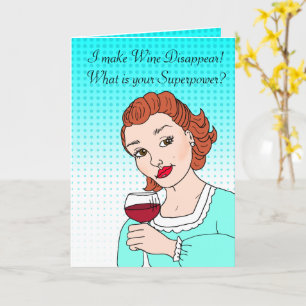 Carte Amitié Humour du vin