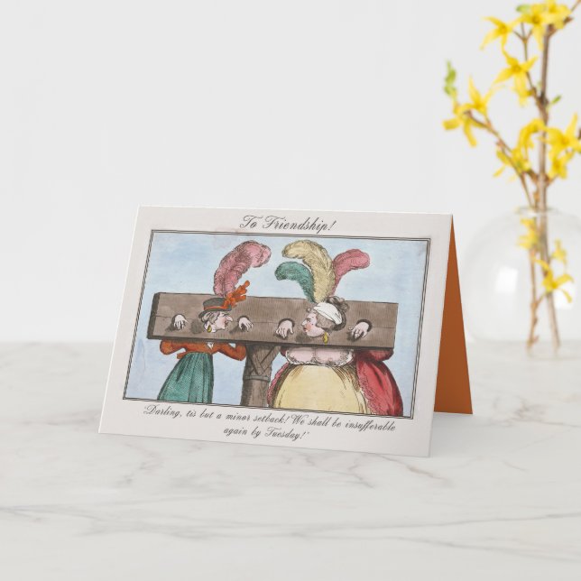 Carte  Amitiés malveillantes drôles et pas désolées (Fleur jaune)