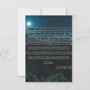 Carte Amos 5:8 KJV Bible Verse Pic Salutation
