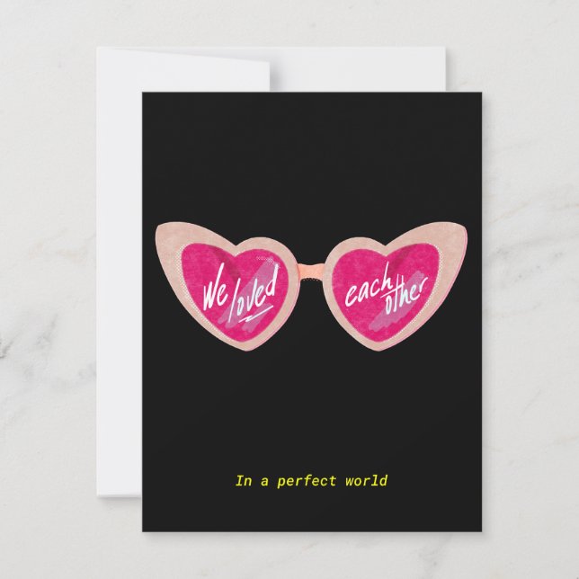 Carte Amour à Travers des Lunettes Roses (Devant)