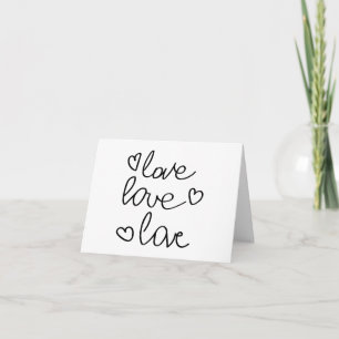 Carte Amour, Amour, Amour dans Messy Cursive Écriture BL