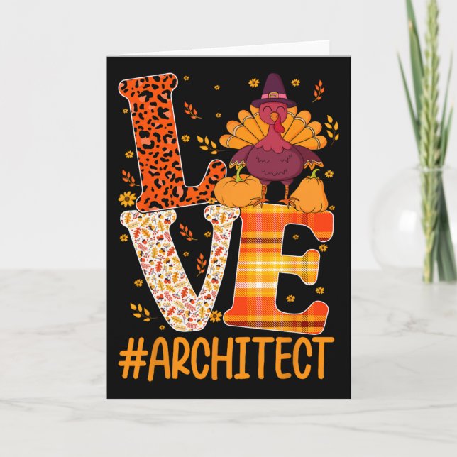 Carte Amour Architecte Turquie Ingénieur Architecte Merc (Devant)