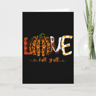 Carte Amour Automne à Vous Tous Empreinte de Patte de Ch