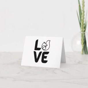 Carte Amour avec Fox -Black BLANK