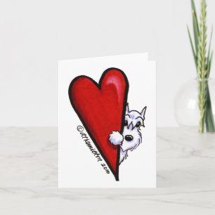 Carte Amour blanc de Schnauzer