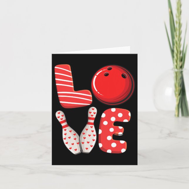 Carte Amour Bowling Byll Et Pins Groupe Correspondant Va (Devant)