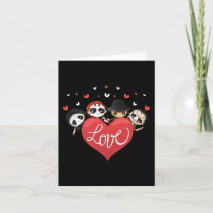 Carte Amour Candy Heart Mignon Tueur Film Horreur Anti V