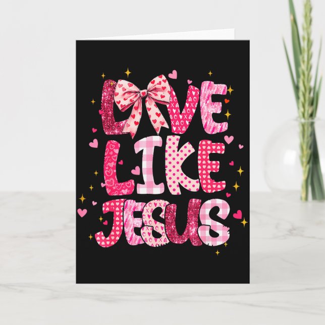 Carte Amour chrétien comme Jésus Saint Valentin Religieu (Devant)