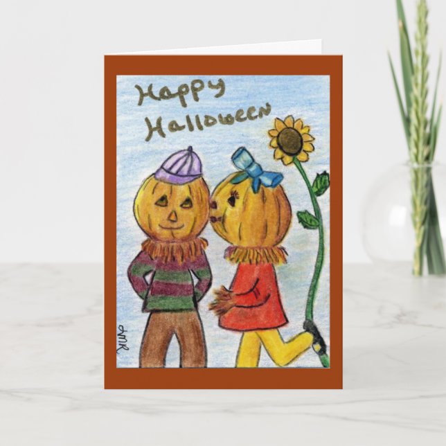 Carte Amour citrouille (Devant)