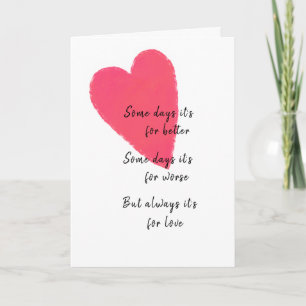 Carte Amour Coeur Ajouter un an Mariage Anniversaire Sal