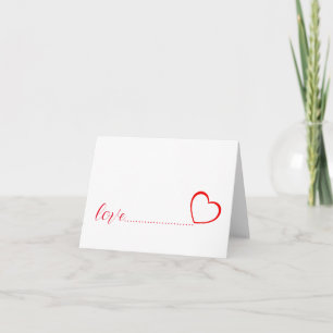 Carte Amour coeur rouge