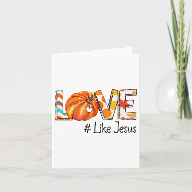 Carte Amour Comme Jésus Tombe Pour Jésus Citrouille Than (Devant)