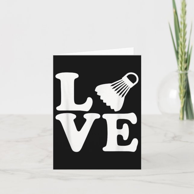 Carte Amour de badminton  (Devant)