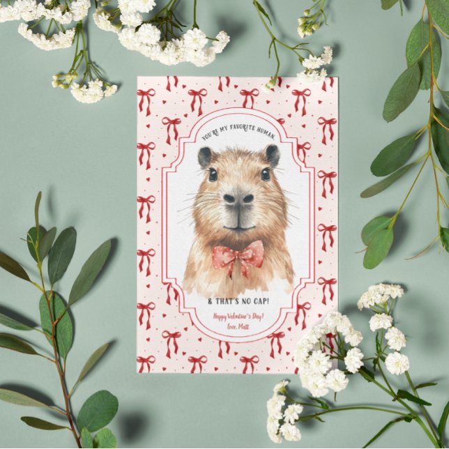 Carte Amour de capybara : la Saint-Valentin sans mentir (Créateur téléchargé)