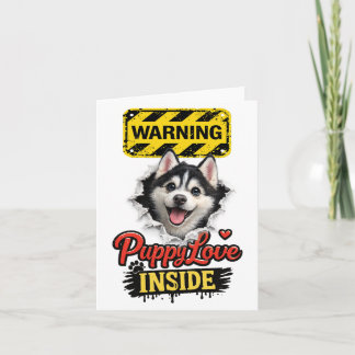 Carte Amour de chiot de la Saint-Valentin
