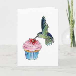 Carte Amour de Cupcake Colibri